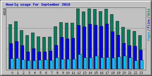 Hourly usage for September 2018
