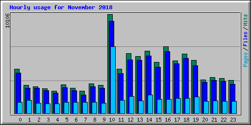 Hourly usage for November 2018