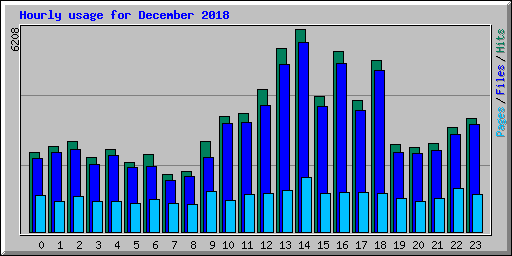 Hourly usage for December 2018